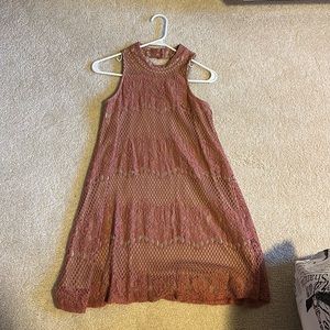 Mauve lace dress